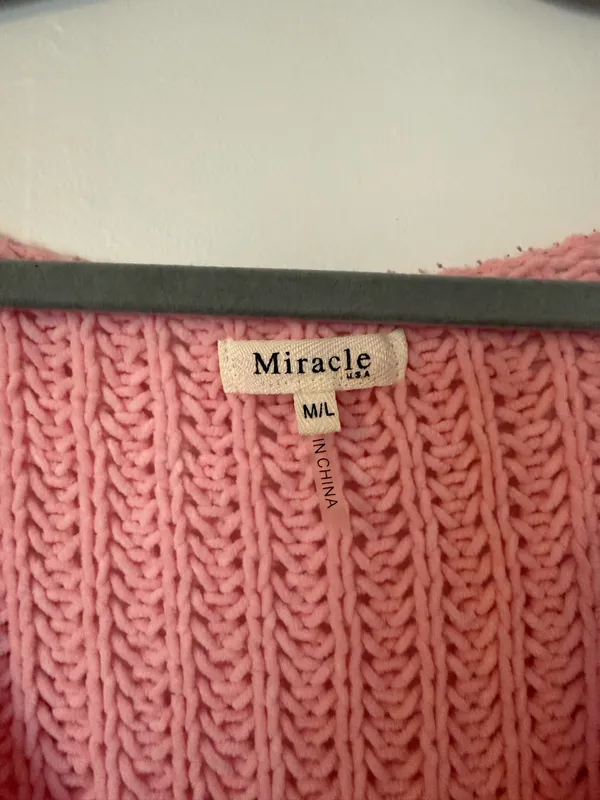 Light Pink Chunky Knit Sweater - Image 3