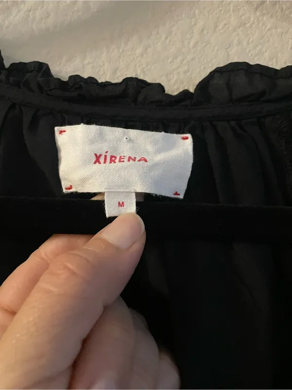 Xirena Black Puff Sleeves Jules Top Size Medium - Image 4