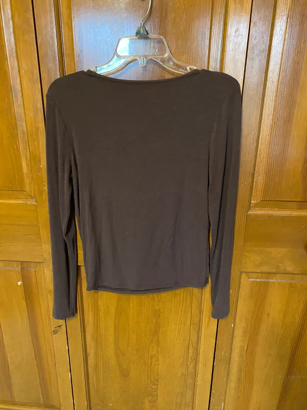 Brown Henley Top  - Image 6