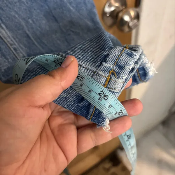 Zara‎ women’s Denim Blue Straight Jeans size 2 - Image 4