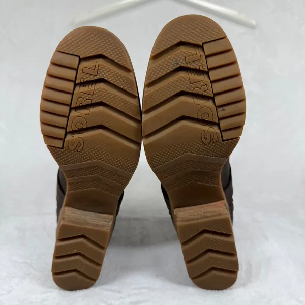 Sorel Cate Buckle Bootie‎ Dark Brown Leather Suede Ankle Boots NL3916-205 6 - Image 9