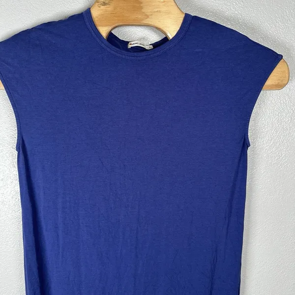 Marine‎ Layer Taylor Jersey Maxi TShirt Dress Size Small Short Sleeve Side Slits - Image 2