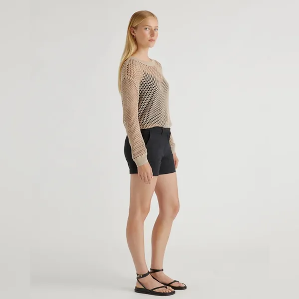 NWOT Quince Black Organic Cotton Stretch Chino Shorts sz 2 Women's 4" Inseam - Image 3