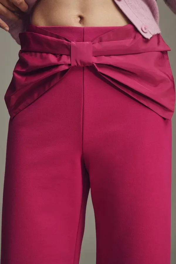Anthropologie Maeve The Colette Bow-Waist Crop Wide-Leg Pants, Size 25 - Image 5