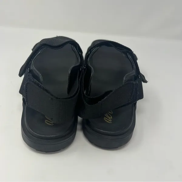Aerie‎ Black Platform Chunky Strappy Sandals Womens Size 9 Hook Loop Casual - Image 3