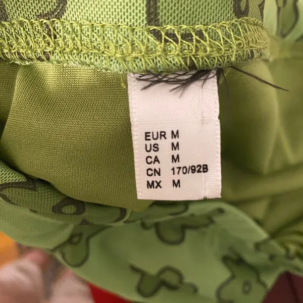 Y2K Floral Mesh Overlay Bodycon Mini Skirt Lettuce‎ Trim Green Size Medium - Image 6