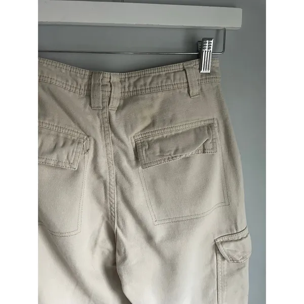 Cotton On Cream Cargo Pants - US Size 2 (XS) Pockets Minimalist Neutral Gorpcore - Image 5