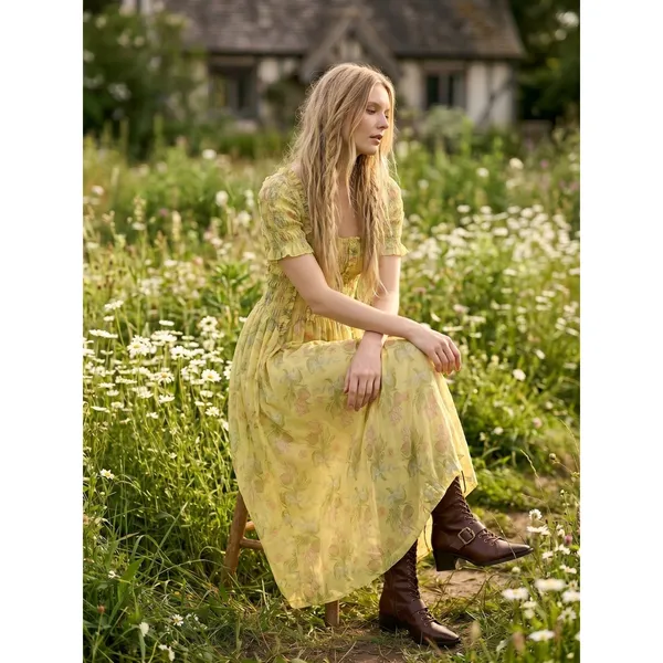 Free People Damson Madder Dainty Ethereal Cottage Raphaela Midi Dress 16 XL - Image 6