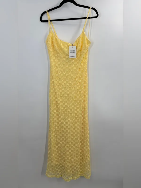Bardot Adoni Mesh Maxi Dress in Canary Yellow - Image 6