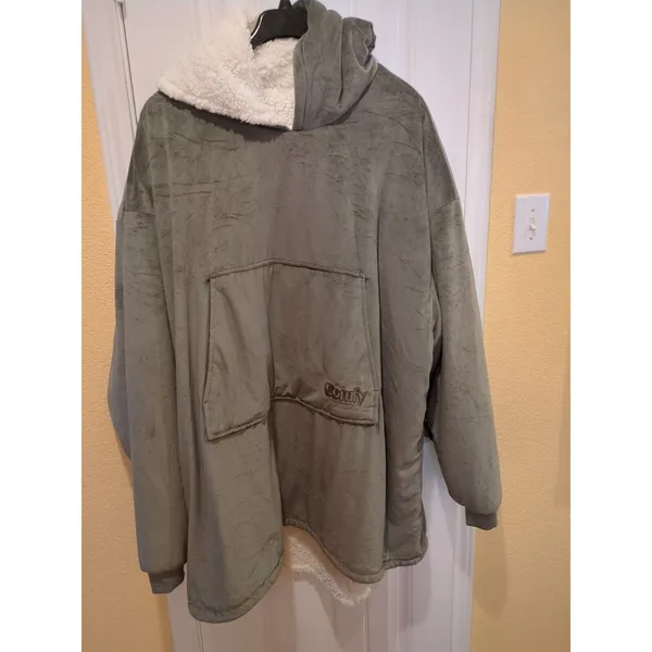 The Comfy Blanket Sweatshirt with Hoodie - Gray - Image 4