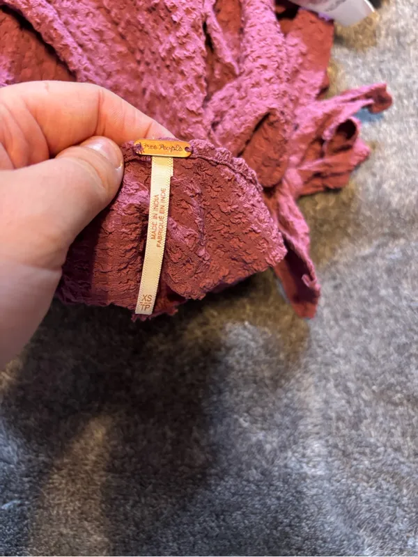 Free People Mauve Short Sleeve Top - Image 3