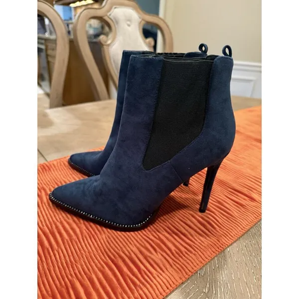 Miss Lola Teal Boots Heels Size 9 - Image 5