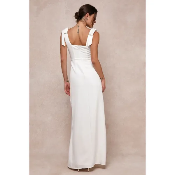 NWT Lulus Your Sweetie White Tie-Strap Column Maxi Dress Women's Size Large - Image 2