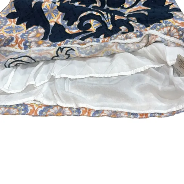 Vanessa Virginia Anthropology Embroidered‎ Linen Owen Floral Shift Dress 6P - Image 6