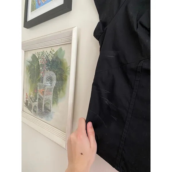 MADEWELL Twist Front Seamed Poplin Top in Black Size 4 - Image 4