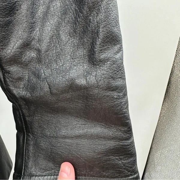 Vintage 90s Wilsons Leather Black Genuine Leather Jacket‎ Coat Size M - Image 11