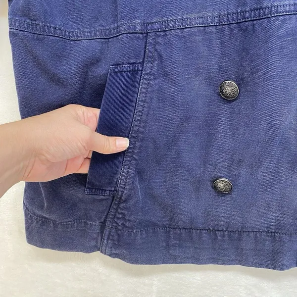New Free People We The Free Jacket Womens small Viva Surplus in Starless‎ Sky - Image 3
