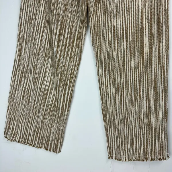 Free People Marta Yarn Dye Trouser Pants Sz 4 Stripe Wide Leg Cotton - Image 15
