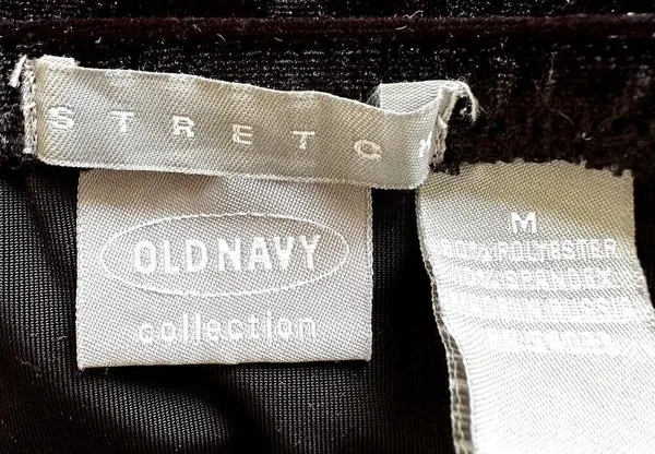 VTG Old Navy Velour A Line Midi Skirt Y2k Stretch Velvet Pull On Casual Medium - Image 2