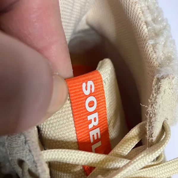 Sorel ONA 503 mid cozy sneaker boots tan neutral‎ lace up women's size 8 trendy - Image 4