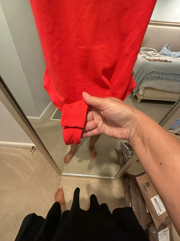 Intimately Free People Solid Red Sleeveless Criss-Cross Back Bodysuit - Image 3