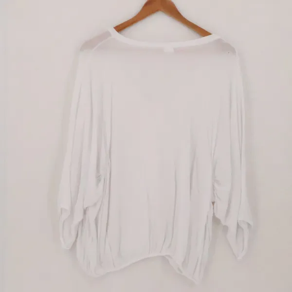 TINY Anthropologie Sequin Shell Bead Top Womens Size S White‎ Boho Beachy Summer - Image 9