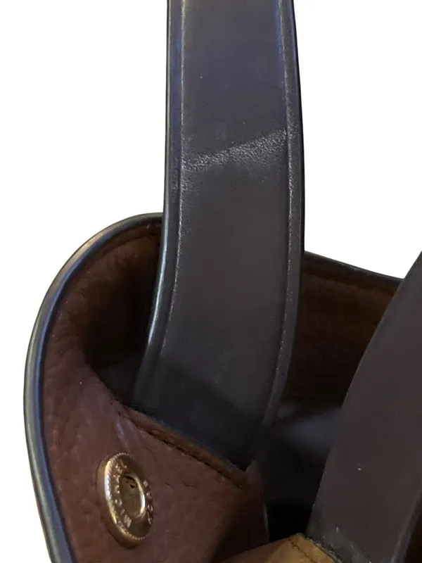 Michael Kors Downtown Astor Large Brown Pebbled Leather Shoulder Bag Chain Strap - Image 16