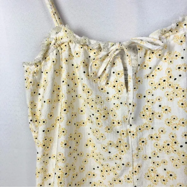 Urban Outfitters UO White‎ Sunflower Printed Romper S - Image 6