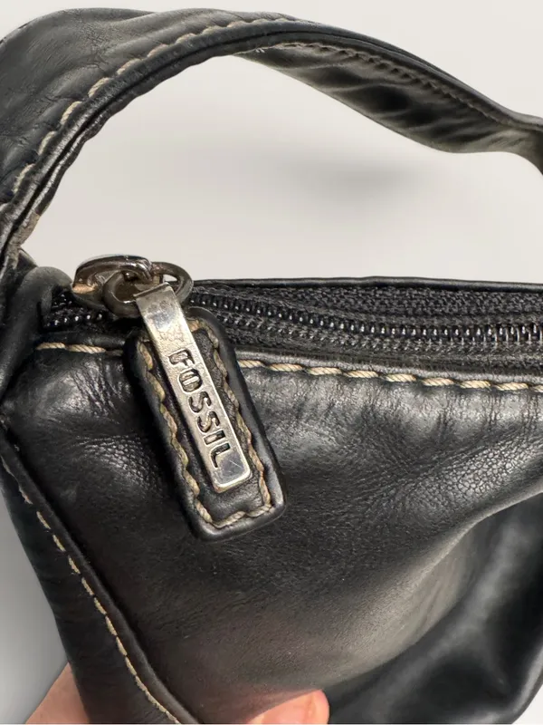 Fossil Black Leather Shoulder Bag - Image 6