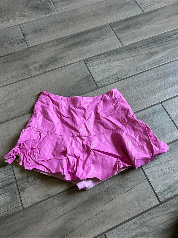 Cotton Candy Bright Pink Ruffle Skort - Image 4