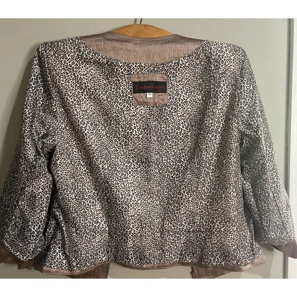 Elegantissimo Firenze Jacket Womens 10 Bronze Excellent Croc Embossed Metallic - Image 16
