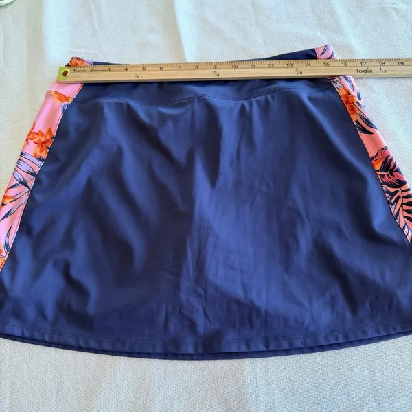 Tommy Bahama Golf Skort Womens M Navy Pink Floral Athletic Stretch Tennis - Image 4