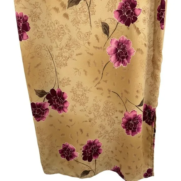 Laura Scott Vintage Boho Grunge‎ 90s Teacher Floral Maxi Dress Sleeveless Gold Phoebe Buffay - Image 7