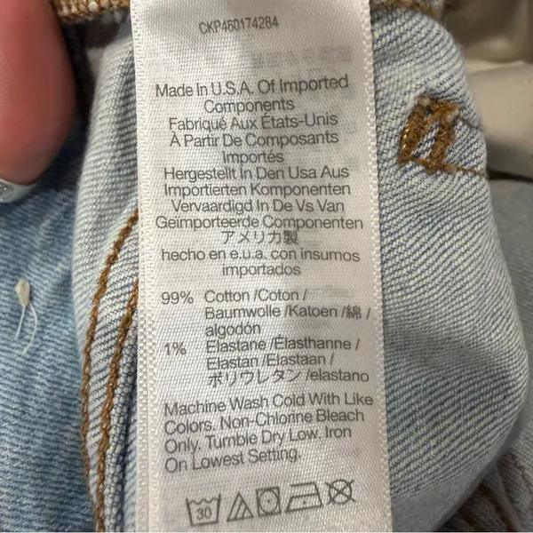 Madewell The Perfect Vintage Straight Denim Jeans Women’s 25 Danny Wash Knee Rip - Image 13
