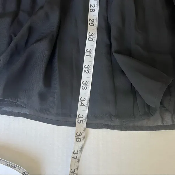 NWT pleated sleeveless shirt dress collared button down black size small - Image 15
