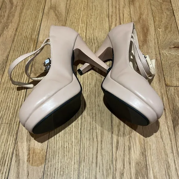 Enelauge Women’s Pink High Heeled Mary Jane Shoes Size 39 Like New - Image 5