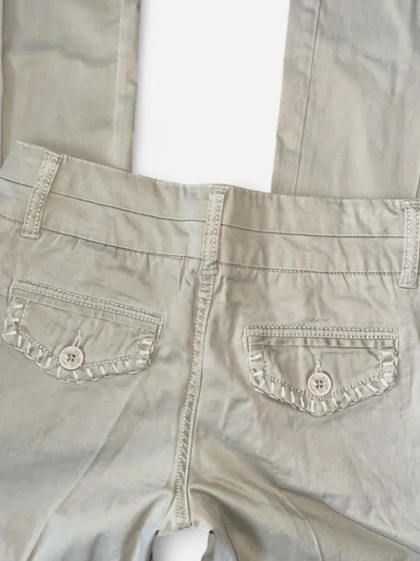 BKE Straight Leg Jeans in Light Beige - Image 4