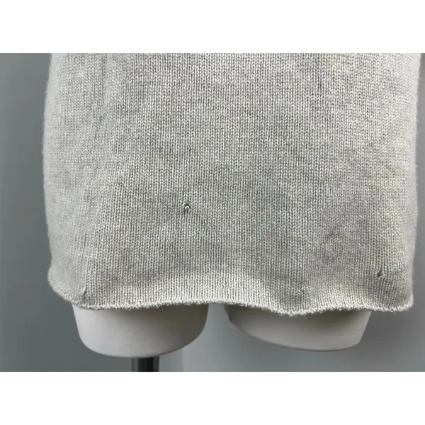 The Row Gray Short Sleeve Cashmere Sweater Need Repair Small - Image 5