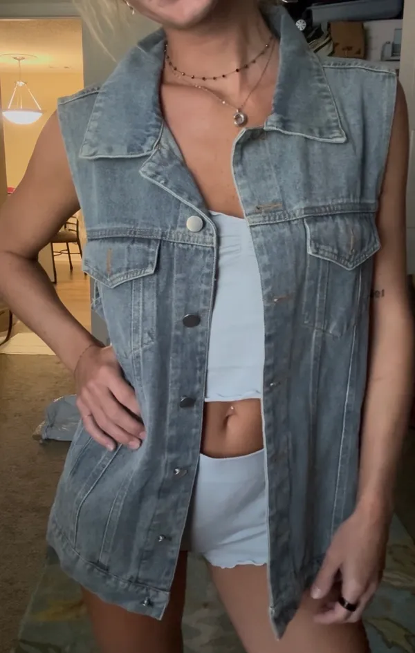 Amazon Denim Vest Blue - Image 6