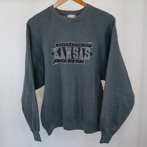 Gear for Sports Vintage 90s University of Kansas Jayhawks Sweatshirt - Image 2