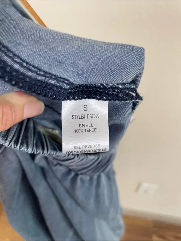 Oli & Hali Chambray Wide Leg Pull On Relaxed Pants Size Small - Image 5