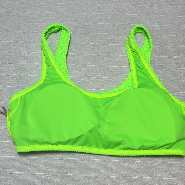 CABANA DEL‎ SOL Lime Green Neon bikini Size M - Image 10