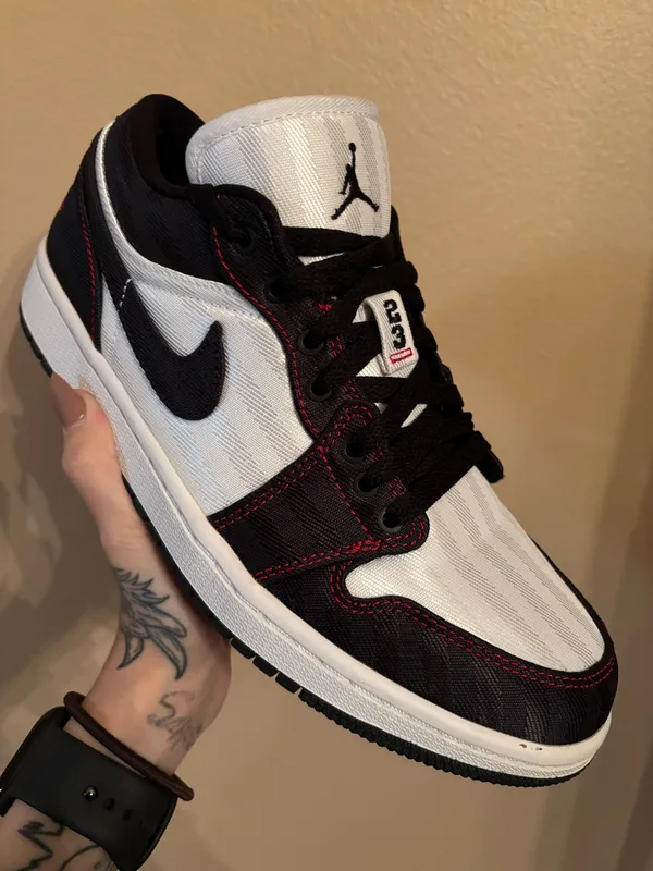 Wmns Air Jordan 1 Low SE Utility ‘White Black Red' - Image 2