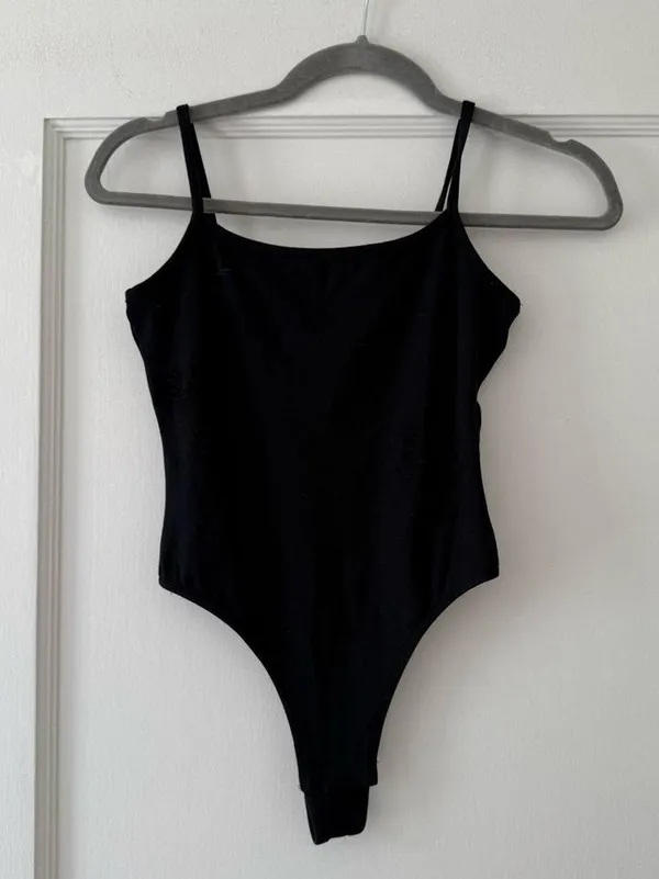 Madewell Tank Thong Bodysuit in Black Size XXS NWT - Image 5