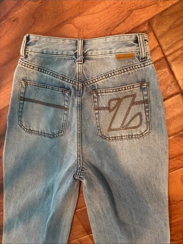 Zimmermann Patch Pocket Z Sailor Jeans Light Washed Flare Size 24 - Image 3