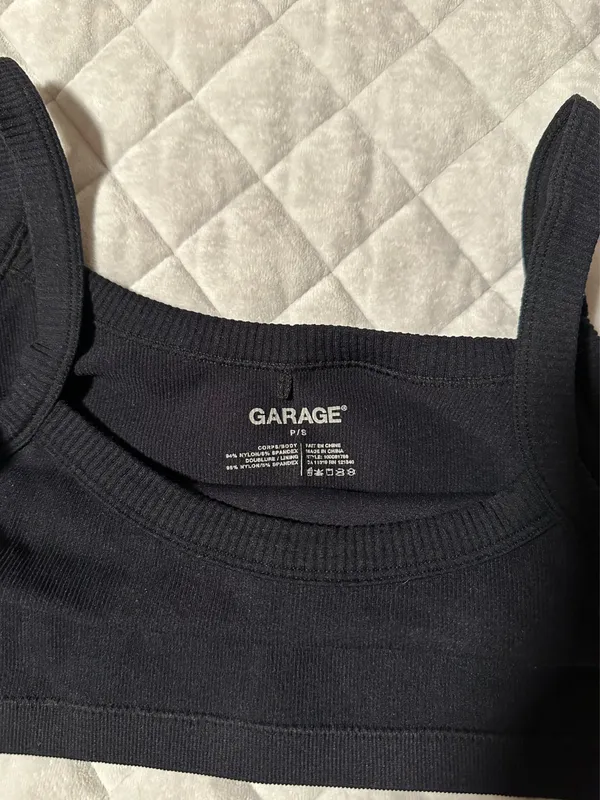 Garage Black Crop Top - Image 2
