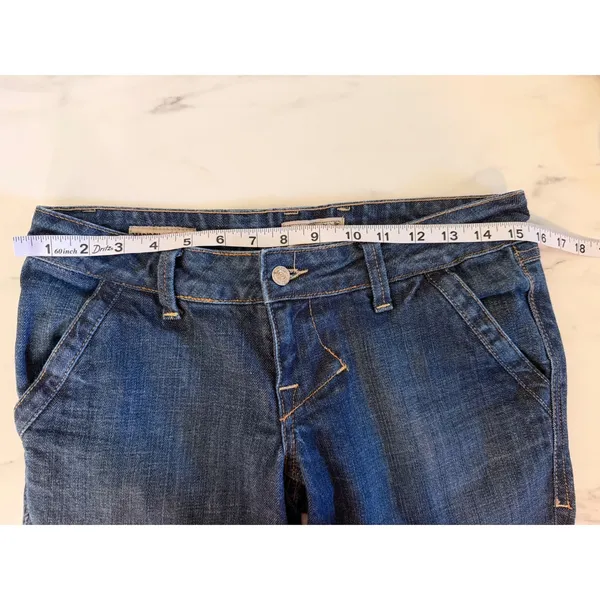 William‎ Rast Madison Vintage Trouser Jeans Dark Wash Flare Low Rise Size 27 USA - Image 10
