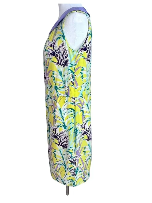Kate Spade NY Silk Yellow Floral Neal Relaxed Shift Mini Dress Size 2 READ - Image 7