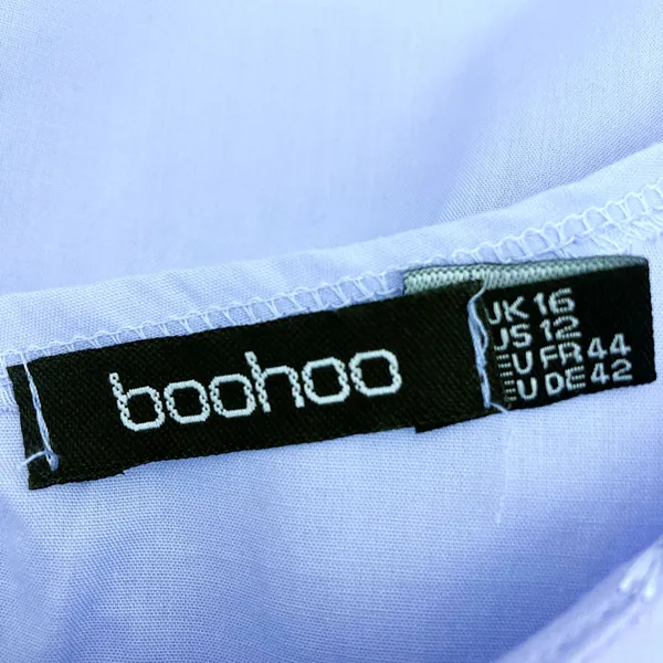 Boohoo Lavender Broderie Anglaise Eyelet Tiered Babydoll Dress 12 - Image 8