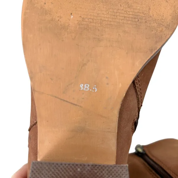 Blondo Waterproof Leather Booties Brown 8.5M Double Zipper - Image 11